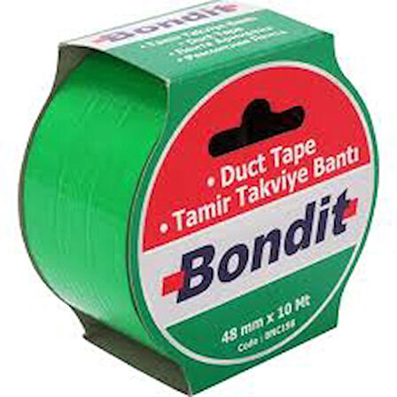 BONDİT GENEL AMAÇLI ÖRGÜLÜ TAMİR BANDI 48 MM x 10 MT YEŞİL