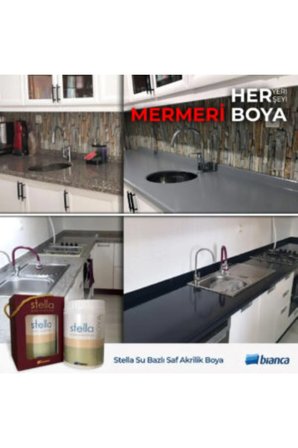 BİANCA STELLA SU BAZLI SAF AKRİLİK YENİ NESİL DÖNÜŞÜM BOYASI 1 lt RAL-9003
