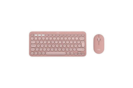 Logitech Pebble Keys 2 K380s Bluetooth Klavye -920-011861 + Logitech M350s Pebble 2 Kablosuz Sessiz Mouse-910-007014
