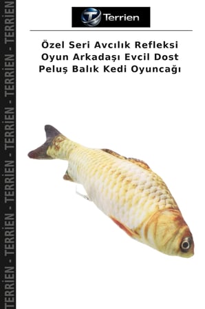 Özel Seri Avcılık Refleksi Oyun Arkadaşı Evcil Dost Peluş Balık Kedi Oyuncağı