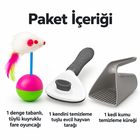 Busstier Salıncak Notası – Hacı Yatmaz Fare Kedi Oyuncağı ve Tarak, Kum Küreği Seti
