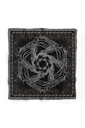 Siyah Zerafet Kadın Fular Bandana