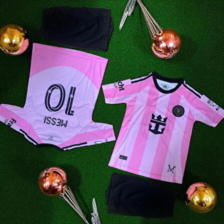 Inter Miami Çoraplı Lionel Messi Yeni Sezon Forması Şortlu Çocuk