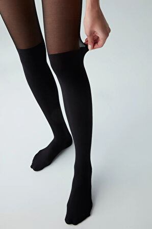 Siyah Çizme Çorap-Pentilicious