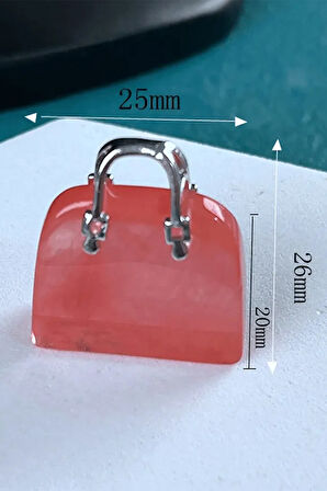 Sertifikalı Çanta Model Gül Kuvars Taşı Kolye