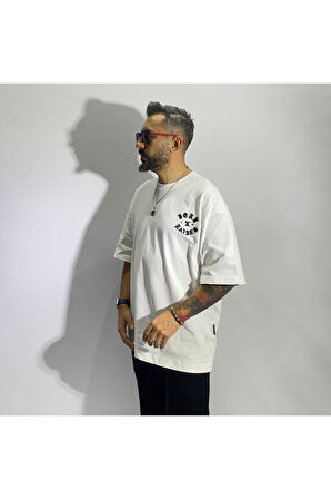 Born x Raised Nakış Erkek Gramajlı Oversize Tişört