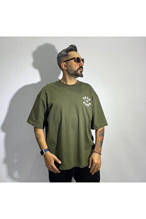 Born x Raised Nakış Erkek Gramajlı Oversize Tişört