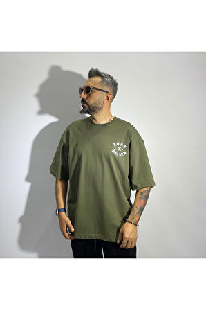 Born x Raised Nakış Erkek Gramajlı Oversize Tişört