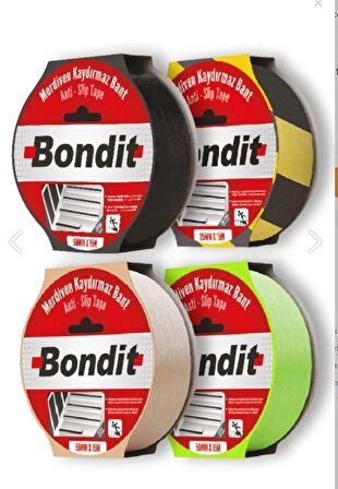 Bondit Siyah Merdiven Kaydırmaz Bant 25mm X 10mt