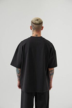 0 Yaka Oversize Basic Erkek T-Shirt