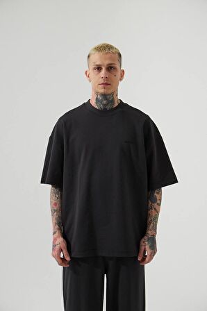 0 Yaka Oversize Basic Erkek T-Shirt