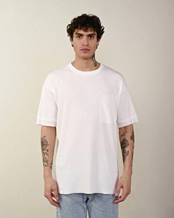 Tek Cepli Oversize Erkek T-Shirt