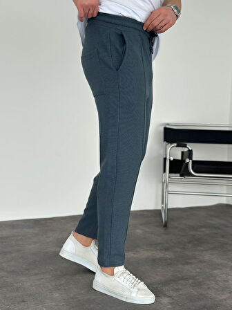 Beli Lastikli Önü Çimalı Boyfrıend Erkek Pantolon