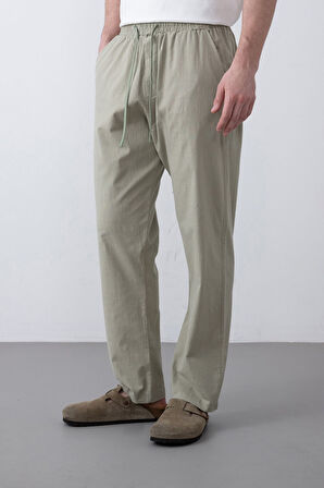 Beli Latikli Baggy Erkek Keten Pantolon