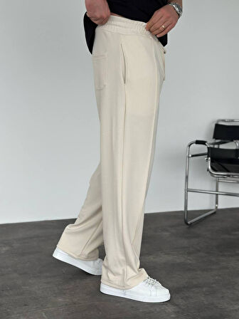 Beli Lastikli Çimalı Erkek Baggy Pantolon
