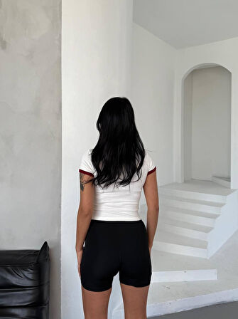 0 Yaka Biyeli Kadın T-Shirt