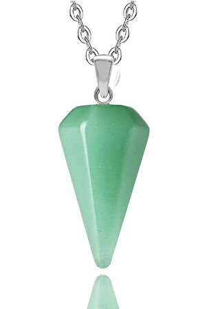 Sertifikalı Doğal Aventurin Doğal Taş Pandül Kolye