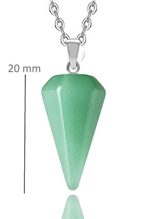 Sertifikalı Doğal Aventurin Doğal Taş Pandül Kolye