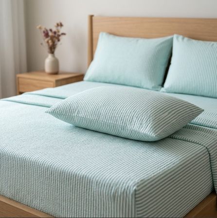 Belara Çift Kişilik Lastikli Çarşaf Su Yeşili 160x200+30 cm
