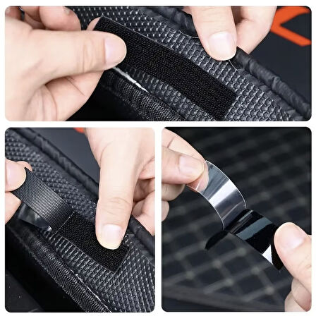 Araç Ev Ofis Çok Amaçlı Kaydırmaz Çift Taraflı Cırt Velcro Bant 16’lı Set 23x70mm Siyah