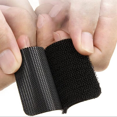 Araç Ev Ofis Çok Amaçlı Kaydırmaz Çift Taraflı Cırt Velcro Bant 16’lı Set 23x70mm Siyah