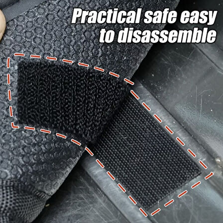 Araç Ev Ofis Çok Amaçlı Kaydırmaz Çift Taraflı Cırt Velcro Bant 16’lı Set 23x70mm Siyah