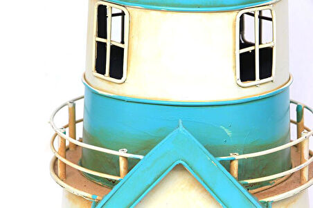 Dekoratif Metal Deniz Feneri Kumbara Vintage Biblo Hediyelik