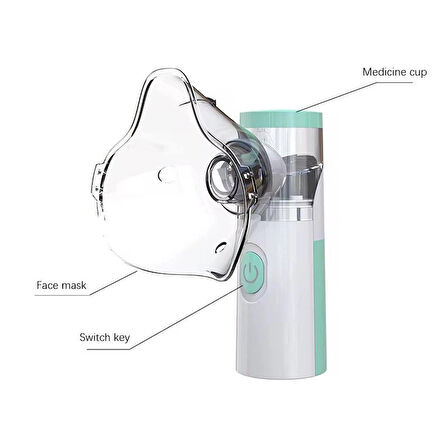 Mesh Nebülizatör Sessiz Şarj Edilebilir Hafif Taşınabilir Otomatik Kapanma