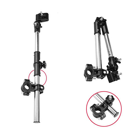 Microcase Bisiklet Bebek Arabası için Katlanabilir Ayarlanabilir Şemsiye Tutucu - AL4815 MDL-D6