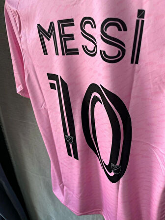 Bite Nose Messi Yeni Takım Inter Pembe Halı Saha Forması Yetişkin
