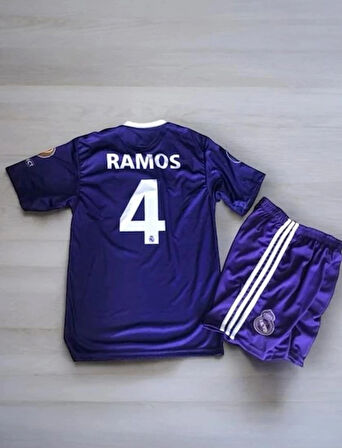 Bite Nose Sergio Ramos 2017 Cardiff Şampiyonlar Ligi Finali Forması Real Madrid Çocuk Tişört