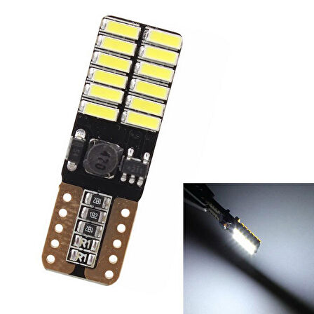 T10 Dipsiz SMD Park Ampulü 24 Ledli – Beyaz