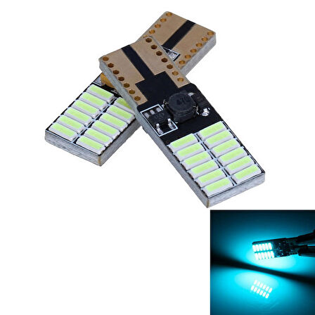 T10 Dipsiz SMD Park Ampulü 24 Ledli – Buz Mavisi