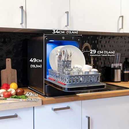 Bob Mini Lila Tezgah Üstü Bulaşık Makinesi