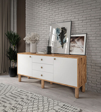 Afilli Bohem Konsol 3 Çekmeceli 2 Kapaklıtamamı Mdf