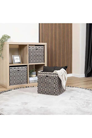 (2 ADET )Bohe Raf Düzenleyici Organizer Kutu, Saklama Kutusu, 30 x 30 x 30 cm