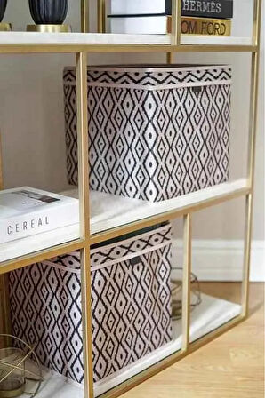 (2 ADET )Bohe Raf Düzenleyici Organizer Kutu, Saklama Kutusu, 30 x 30 x 30 cm