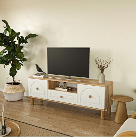 Bohem Tv Ünitesi 150 Cm N Çizgili Mdf Kapak - Atlantik Çam Atlantik Çam 