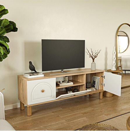 Bohem Tv Ünitesi 150 Cm N Çizgili Mdf Kapak - Atlantik Çam Atlantik Çam 