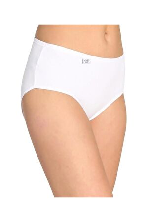 Kadın Beyaz 10'lu Paket Likralı Bato Külot Elf568t0924ccm10