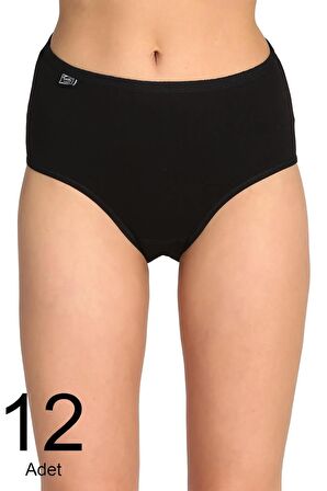 Kadın 12'li Paket Likralı Pamuk Bato Külot