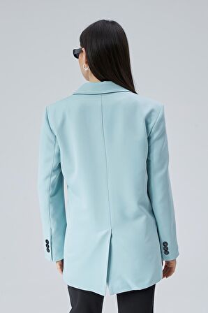 Mint Kadın Düğmeli Oversize Blazer Ceket