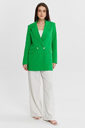  Oversize Dokuma Blazer Ceket