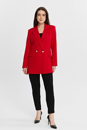  Oversize Dokuma Blazer Ceket