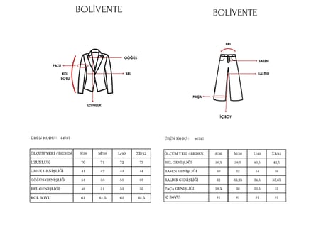 Lacivert Palazzo Pantolon Blazer Ceket Takım