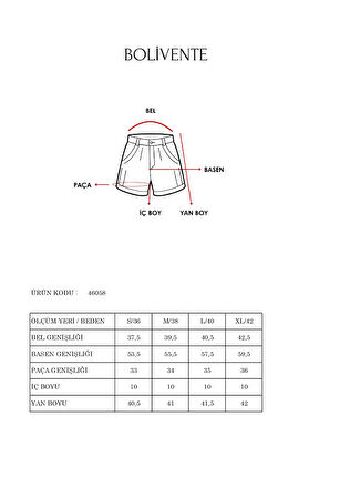 Ekru Regular Fit Rahat Kesim Şort