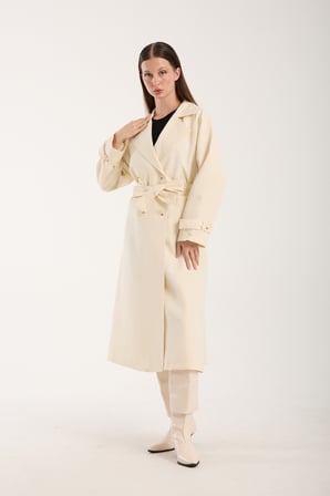 Kadın Oversize Astarlı Trençkot