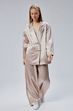 Vizon Oversize Saten Takım