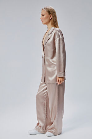 Vizon Oversize Saten Takım