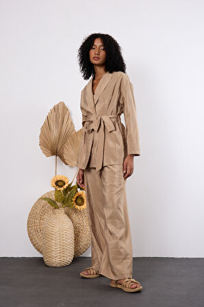 Vizon Oversize Kimono Takım